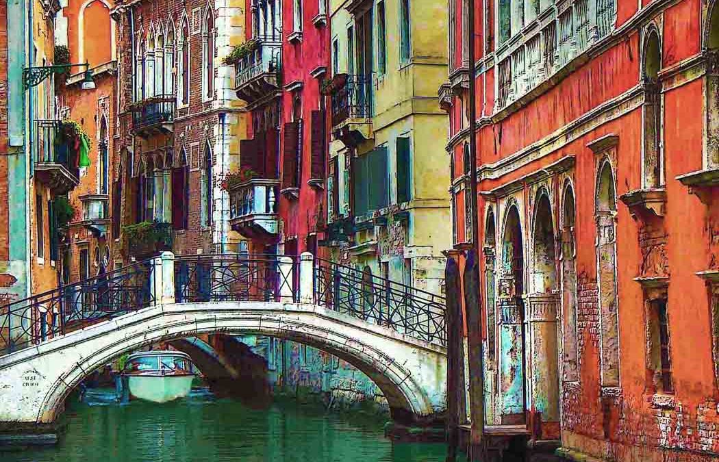 Venice Canal with Bridge, Photography, 11″ x 14″