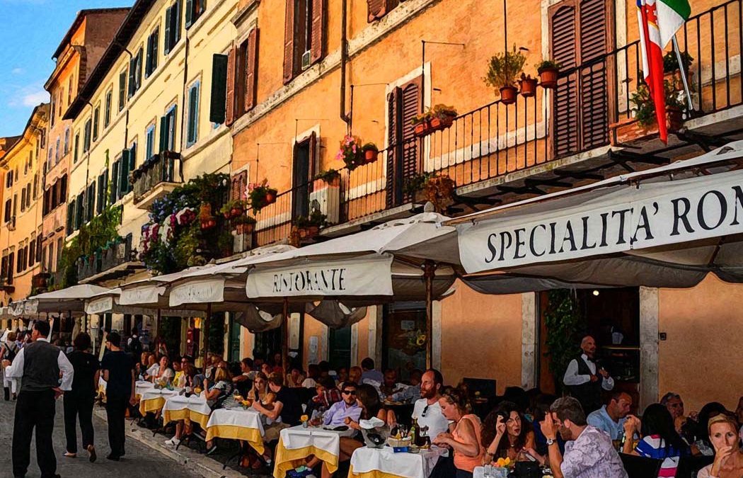 Restuarant on Piazza Navona, Photography, 11″ x 14″