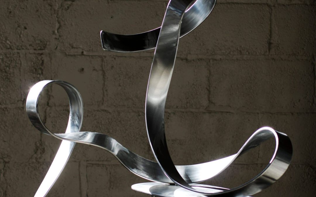 Descendent #3 of Flow #1, stainless steel, 64″ x 24″ x 12″