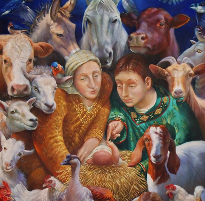 The Nativity, oil on canvas, 40″ x 60″