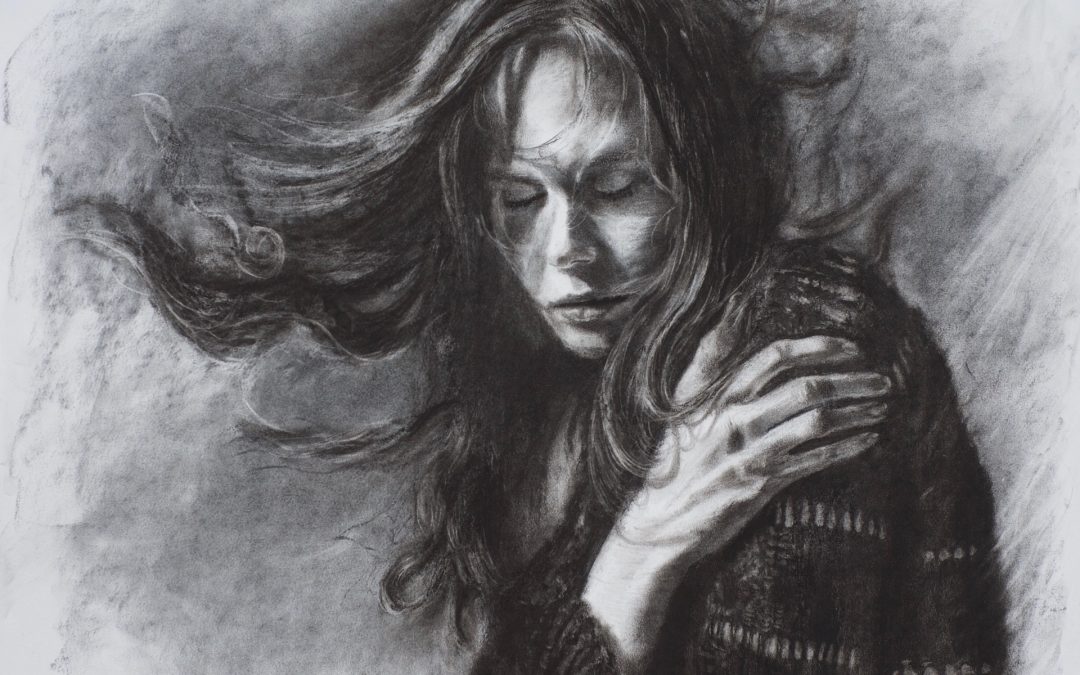 Safe, charcoal, 18″ x 24″