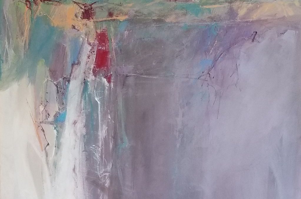 Mist Rolls In, acrylic on canvas, 36″ x 36″