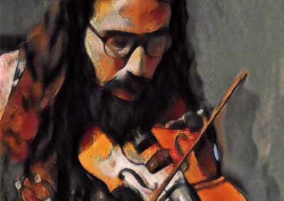 Playing Violin in Galway